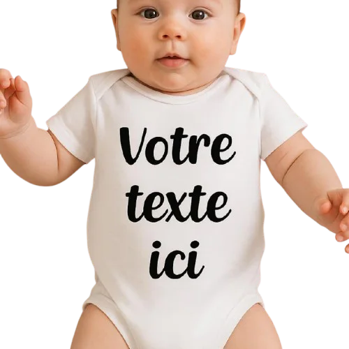 Body bébé personnalisable avec prénom ou message