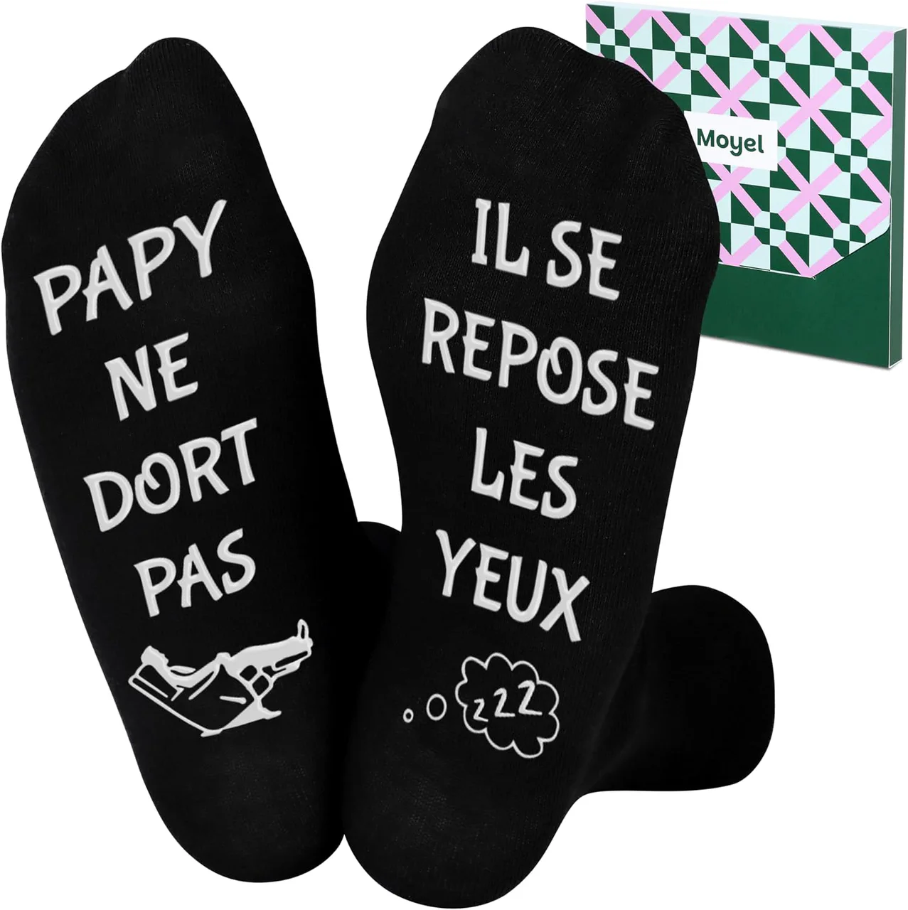 Chaussettes « Papy se repose les yeux »