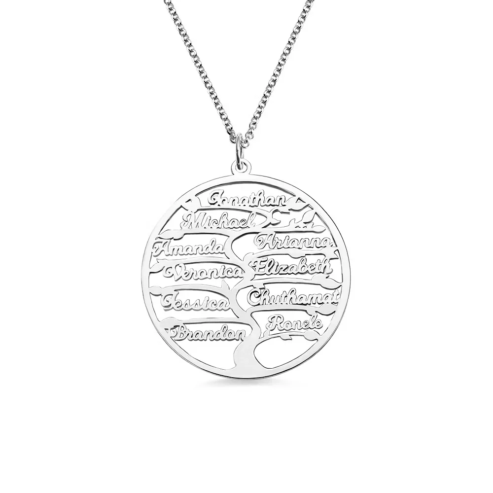 Collier arbre de vie personnalisé avec prénoms