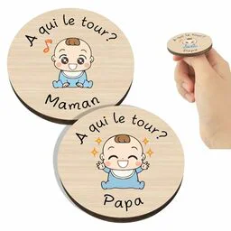 Jeton de décision en bois pour jeunes parents
