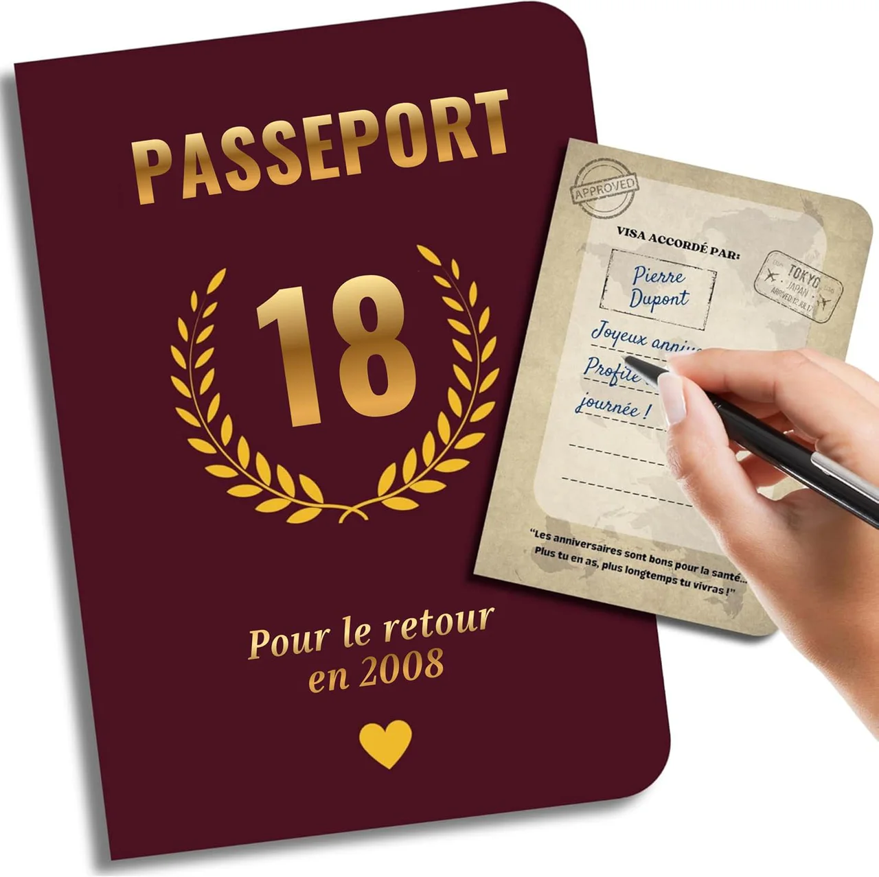 Livre d’or passeport 18 ans, voyage dans l’année 2008