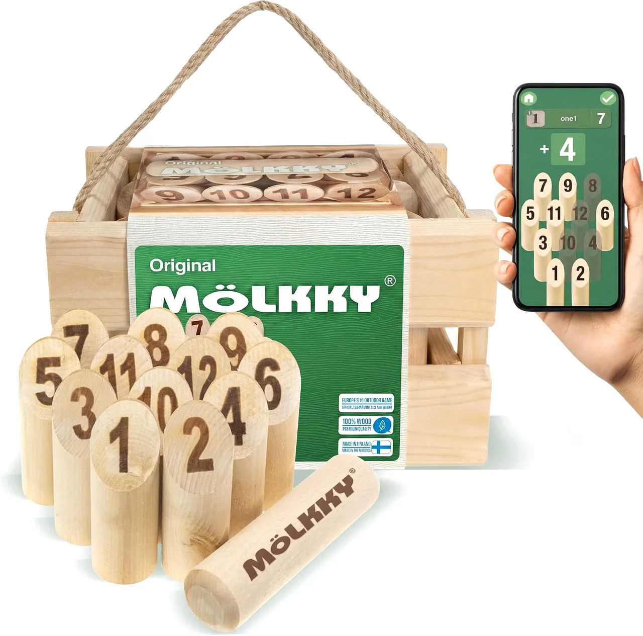 Mölkky Original, jeu d’adresse extérieur