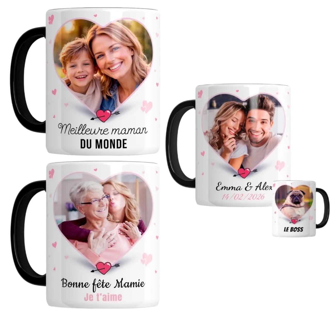 Mug personnalisé avec photo et texte