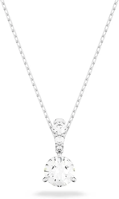 Pendentif Swarovski Stilla en cristal blanc, plaqué rhodium