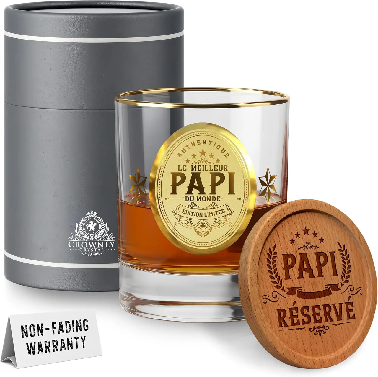 Verre à whisky « Meilleur Papi du monde »